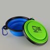 Collapsible silicone pet dog bowls