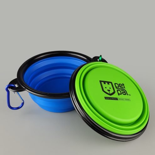 Collapsible silicone pet dog bowls
