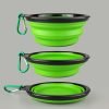 Collapsible silicone dog bowl phases